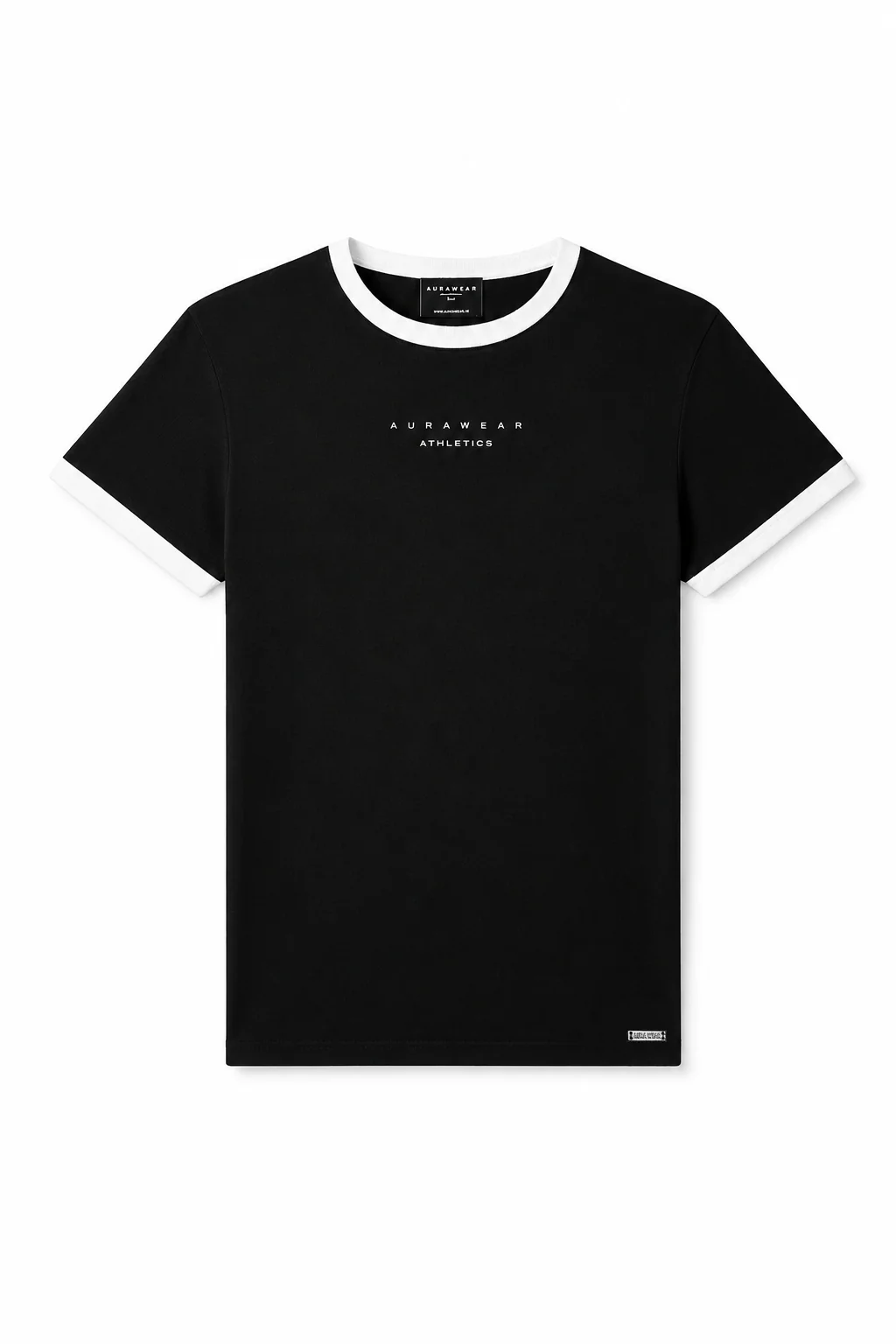 1009 - Aura Athletic Tee - Jet Black - Image 4