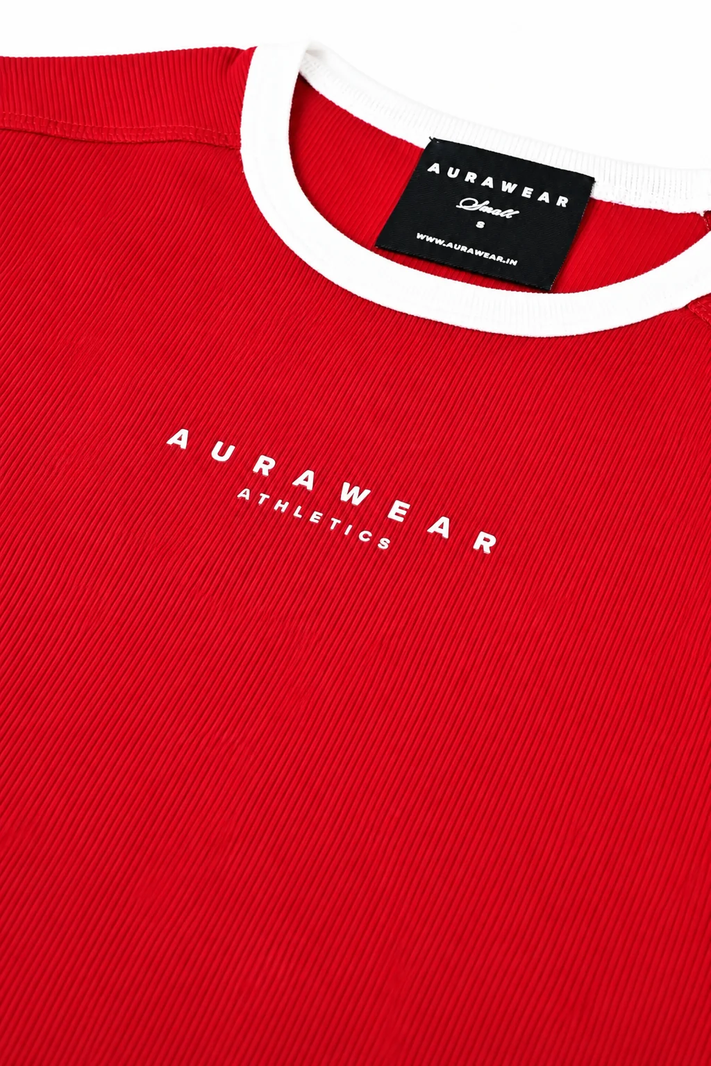 1009 - Aura Athletic Tee - Crimson Red - Image 4