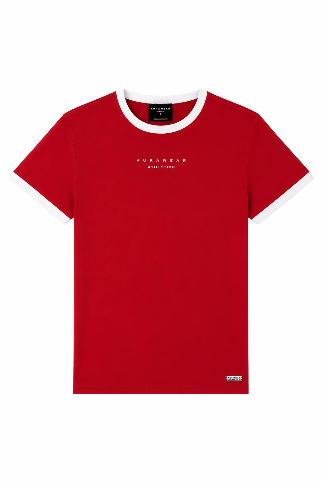 1009 - Aura Athletic Tee - Crimson Red - Image 5