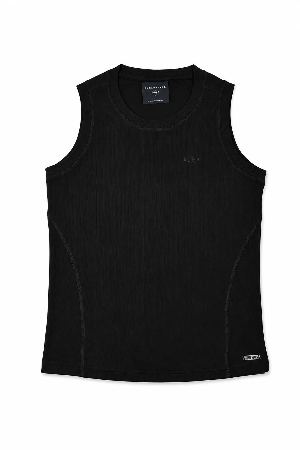 3001 -Aura Body Fit Tank- Jet black - Image 3